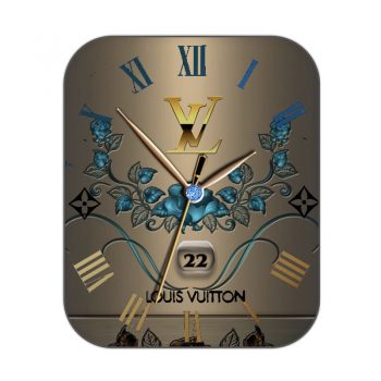LOUIS VUITTON路易斯威登灰色蓝色花朵表盘.clock