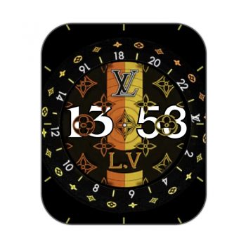 LOUIS VUITTON路易斯威登黑色底金色logo转圈动态表盘.clock