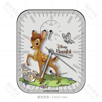 Undone昂当DisneyClassic迪士尼经典系列Rambi瑞比梅花鹿白色表盘.clock