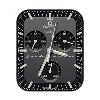 欧米茄OMEGA黑色三盘表盘.clock