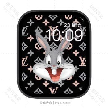 LV印花背景兔八哥苹果iwatch壁纸表盘.watchface