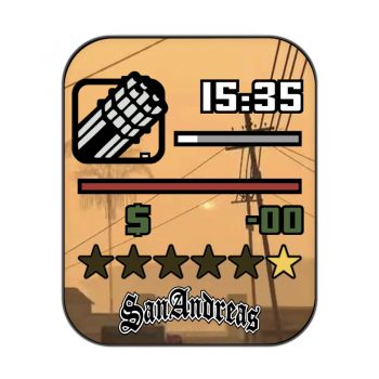 GTA SA 《侠盗猎车手：圣安地列斯》橙色游戏表盘.clock