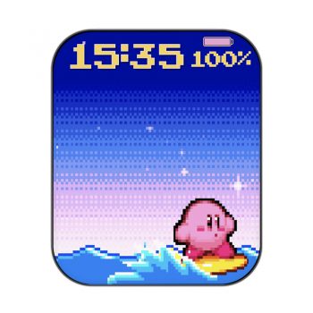 Kirby 马赛克《星之卡比》在大海上冲浪动态表盘.clock