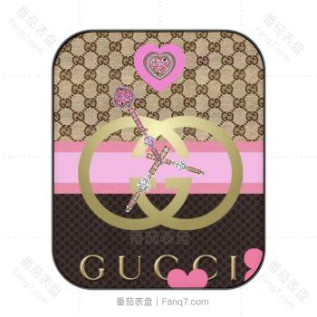 LTH-GucciPink古驰粉色条纹爱心浪漫表盘.clock