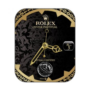 rolex劳力士黑色玫瑰金印花表盘.clock