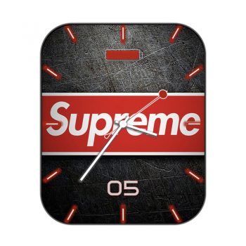 Supreme黑色底工业风logo表盘.clock