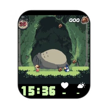 TOTORO 宫崎骏动画龙猫躺着睡觉吃豆豆表盘.clock