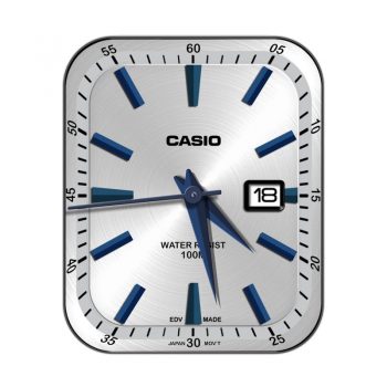 casio卡西欧银色蓝色刻度高级表盘.clock