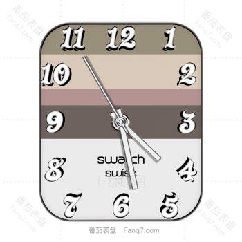 swatch斯沃琪莫兰迪色淡雅表盘.clock