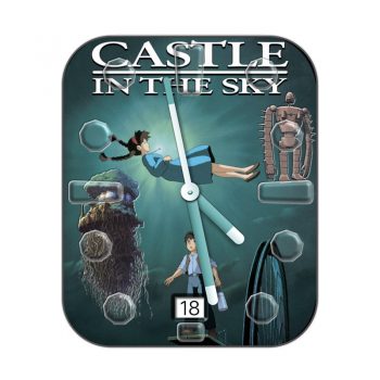 宫崎骏动画日本动漫JEC-Ghibli Castle In The Sky天空之城蓝色表盘.clock