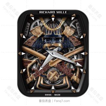 RICHARDMILLE 理查德米勒日本鬼子武士立体浮雕表盘.clock