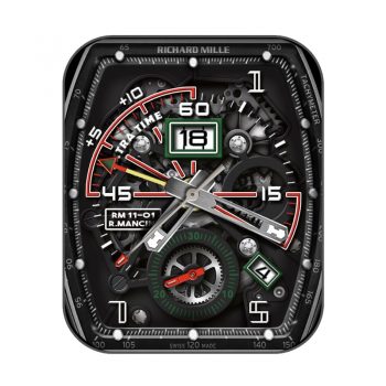 RICHARDMILLE 理查德米勒动态机械旋转黑红绿三色高级复杂表盘.clock