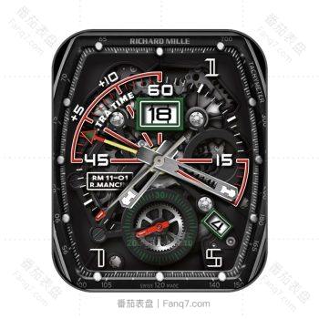 RICHARDMILLE 理查德米勒动态机械旋转黑红绿三色高级复杂表盘.clock