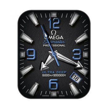 OMEGA 欧米茄ULTRA DEEP PLANET OCEAN酷蓝黑白高级简约表盘.clock