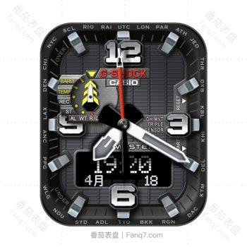 卡西欧 Casio G-SHOCK TOUGH MVT TRIPLE SENSOR电子表盘.clock