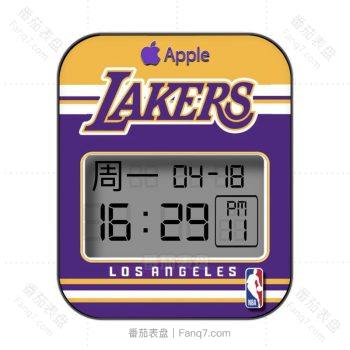 洛杉矶湖人队(Los Angeles Lakers)紫色篮球队表盘.clock