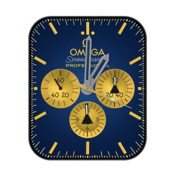 欧米茄OMEGA超霸蓝黄三盘高级表盘.clock
