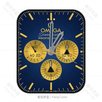 欧米茄OMEGA超霸蓝黄三盘高级表盘.clock