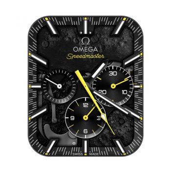 OMEGA欧米茄超霸系列黑黄超酷月之暗面表盘.clock