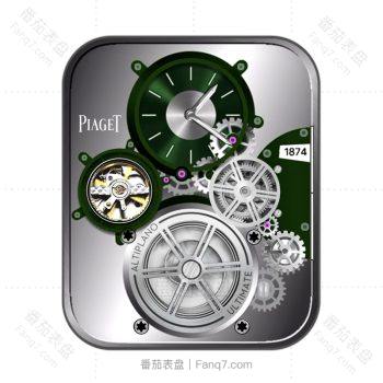 伯爵ALTIPLANO银底动态机械表盘.clock