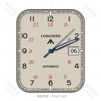 LONGINFS浪琴米白简约双数字时间表盘.clock