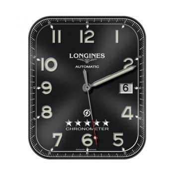 LONGINFS浪琴大数字时间棕绿五星表盘.clock