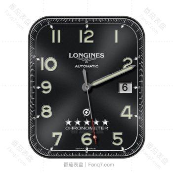 LONGINFS浪琴大数字时间棕绿五星表盘.clock