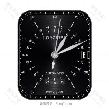 LONGINFS浪琴酷黑数字圆环简约表盘.clock