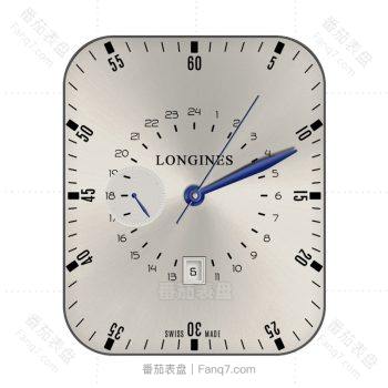 LONGINFS浪琴鎏白金渐变数字环绕简单表盘.clock