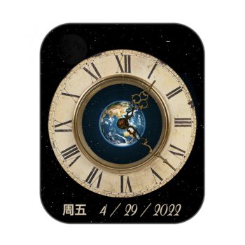 Time piece黑色星空美丽地球表盘.clock