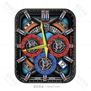 TAG HEUER泰格豪雅CrOssie重力飞陀三盘红紫蓝橙色机械表盘.clock