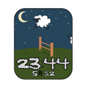 Counting Sheep卡通动画小绵羊旋转表盘.clock