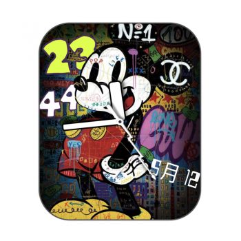 Graffickey迪士尼米奇涂鸦卡通表盘.clock