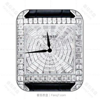 hermes爱马仕白色底水晶表盘.clock
