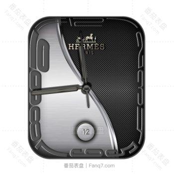 hermes爱马仕阴阳银灰黑双拼表盘.clock