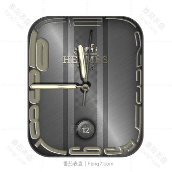 hermes爱马仕阴阳银黑条纹表盘.clock