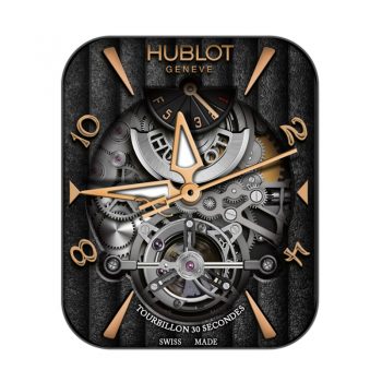 HUBLTO宇舶黑底印花机械三盘表盘.clock