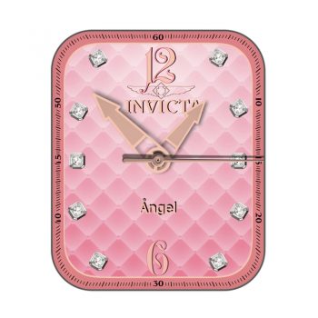 INVICTA 英氟他粉色方格表盘.clock