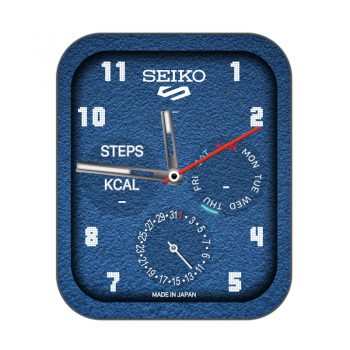 Seiko 精工daywear蓝色磨砂表盘.clock