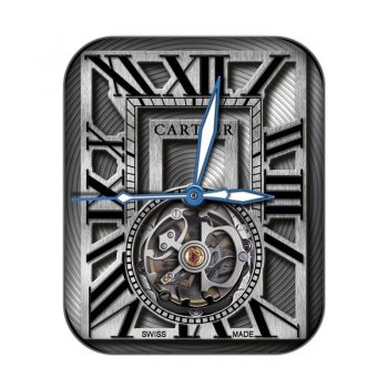 卡地亚CARTIER2黑色炫酷机械表盘.clock