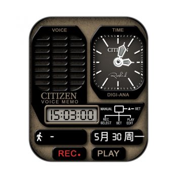 CITIZEN ana digi VOICE MEMO西铁城复古斑驳表盘.clock