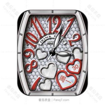 FranckMuller(法兰穆勒)银色爱心表盘.clock