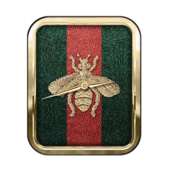 GUCCI古驰红绿条纹金边蜜蜂表盘.clock