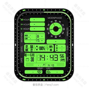 new degital edition bleu mode by WAW天气户外绿色表盘.clock