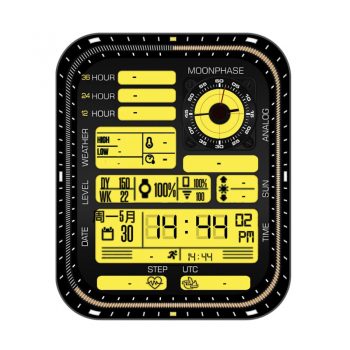 new degital edition bleu mode by WAW天气户外黄色表盘.clock