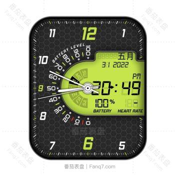 酷黑蜂窝绿电子屏半辐射表盘.clock