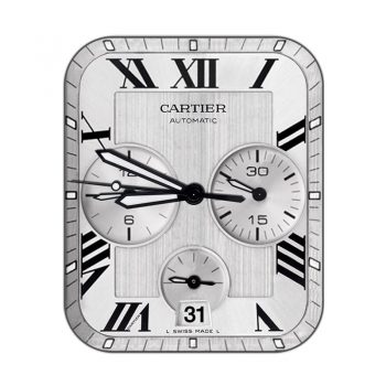 卡地亚复古三盘放射罗马数字表盘.clock