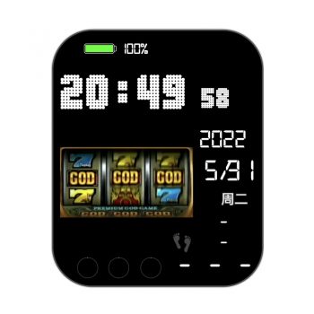 酷黑老虎机三滚轮猎奇好玩没啥用表盘.clock