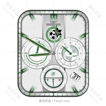 BREITLING百年灵绿色三盘足球俱乐部表盘.clock