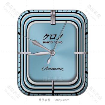 BUNKYO TOKYO小日本环中带环堆叠蓝色款表盘.clock